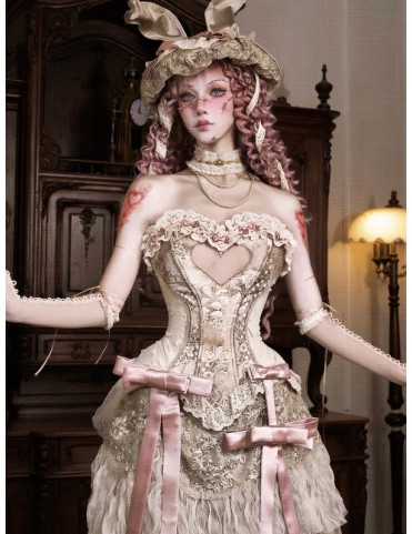Corset cœurs d'inspiration victorienne – Silhouette 16 baleines