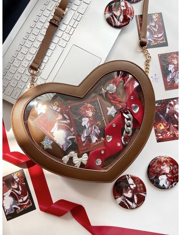 Sac Ita en forme de cœur Brown Lolita