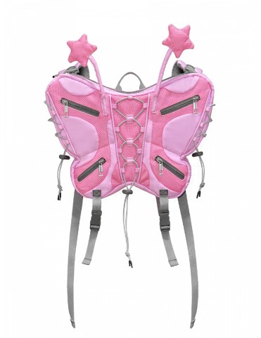 Sac à dos Papillon Rose/Gris - Petit Modèle