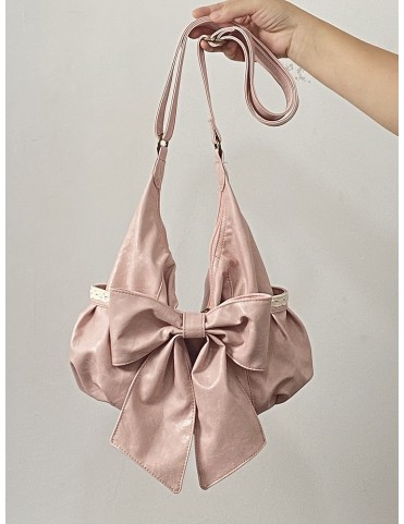 Sac cabas rose classique avec nœud spectaculaire