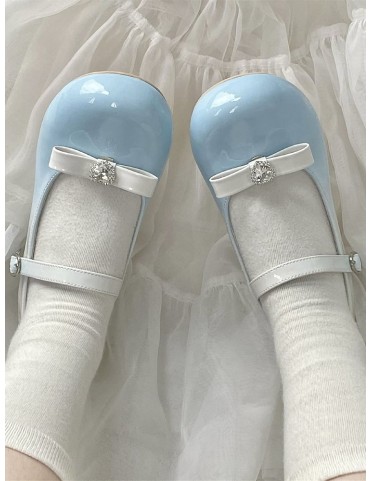 Mary Janes dégradées bleues