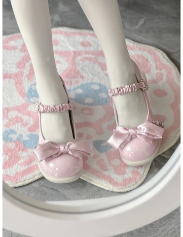 Ballerines Mary Janes rose pâle, style Lolita