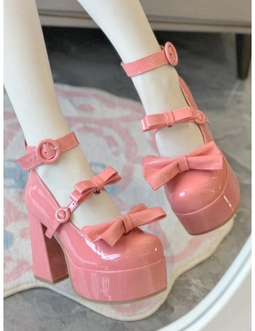 Barbie Rose Élégantes Mary Janes à Talons Bloc